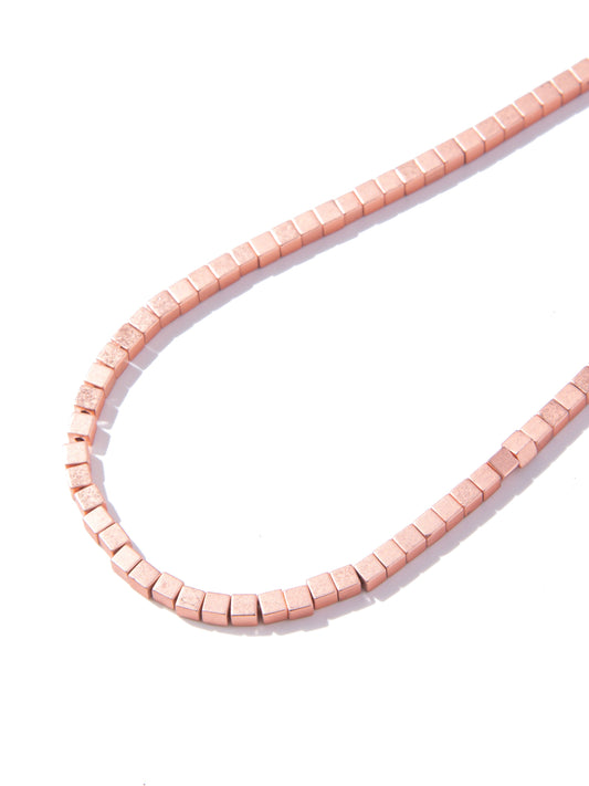 Pink Gravity Necklace - Matte Rose Gold